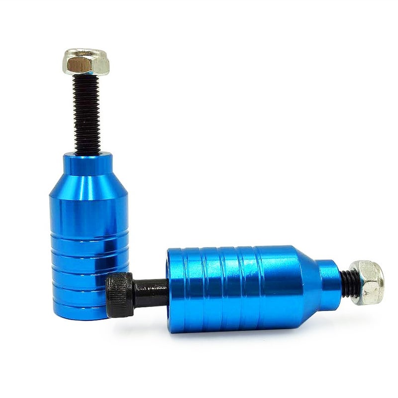Z-FIRST Pro Scooter Pegs CNC Aluminum Pegs for Stunt Scooters with Hardware (Blue) - Image 1